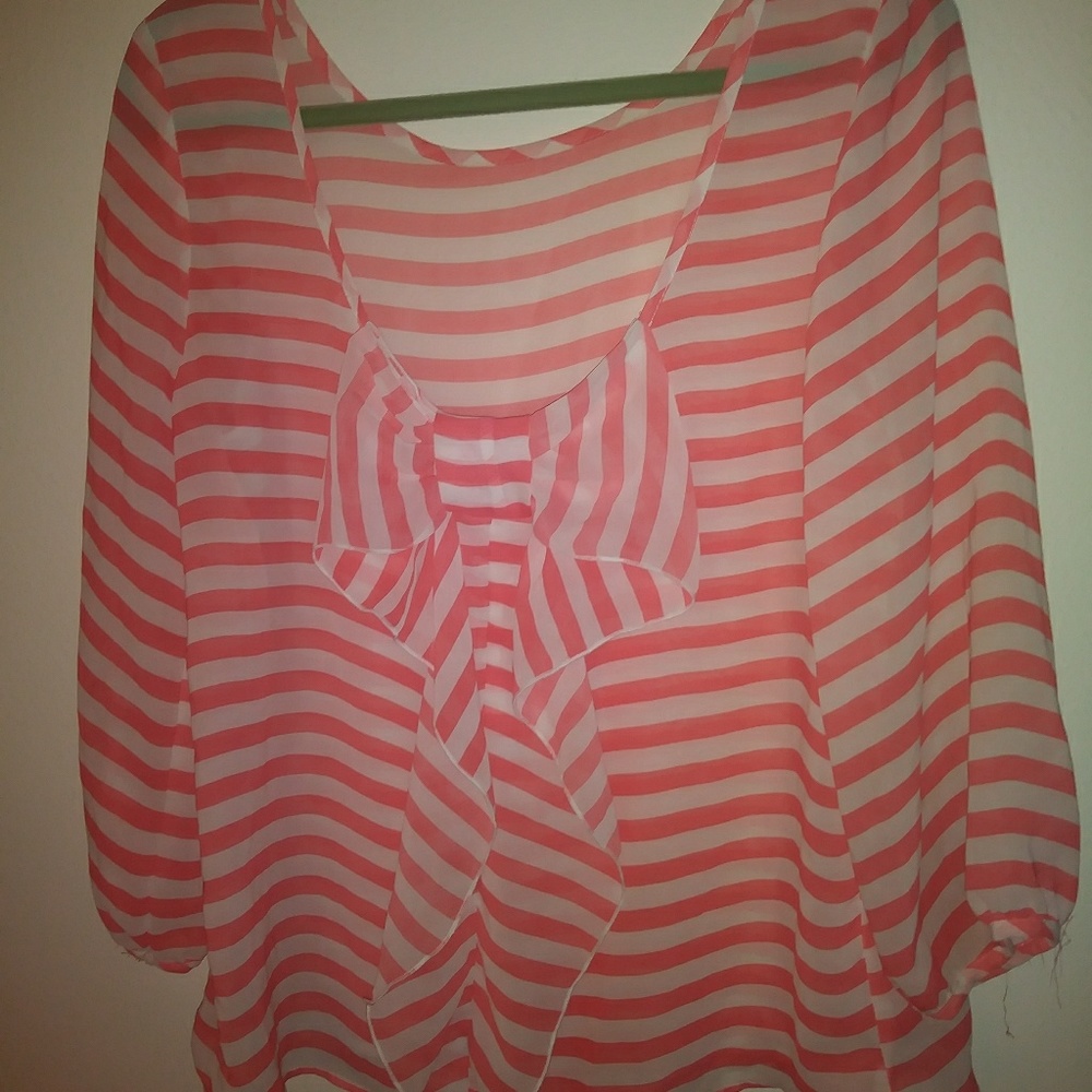 Sheer Striped Top
